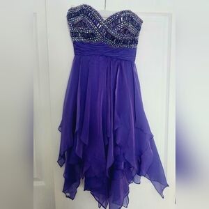 Le Chateau Purple Chiffon Dress